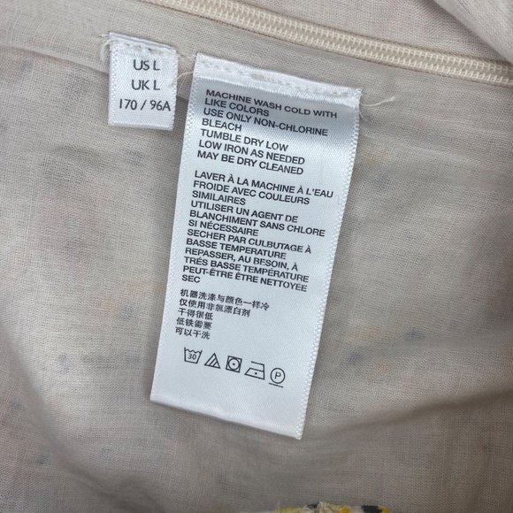 Urban Outfitters High Rise Balboa Eyelet Lace Tan Yellow Daisy Shorts Large EUC - Picture 5 of 5